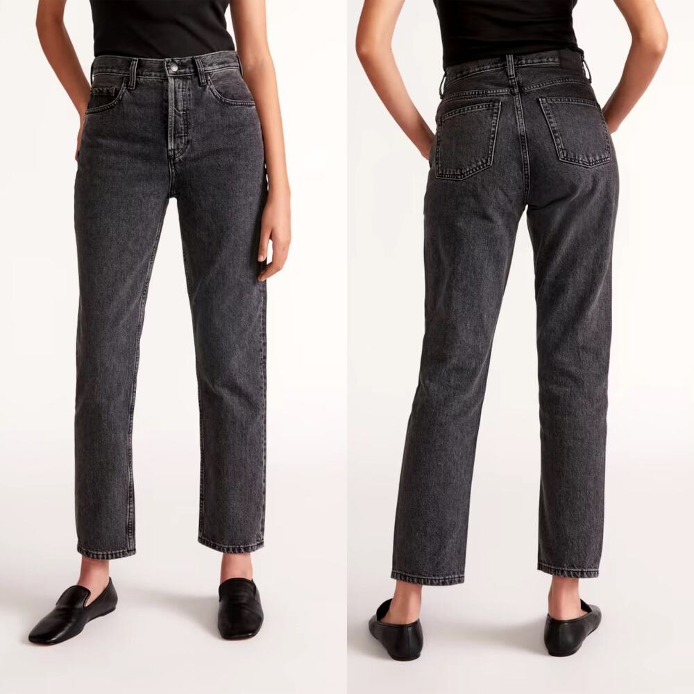 Everlane The 90s Cheeky Jean Button Fly Straight Leg Washed Black 27 Ankle - Picture 2 of 9